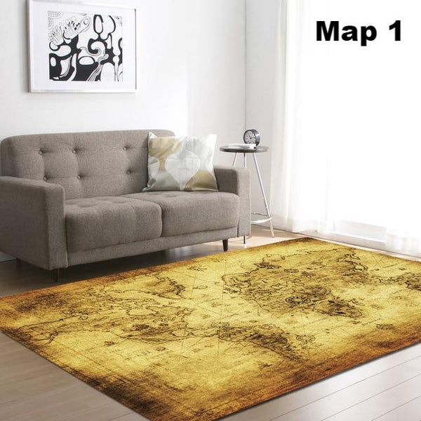 World Map Carpet